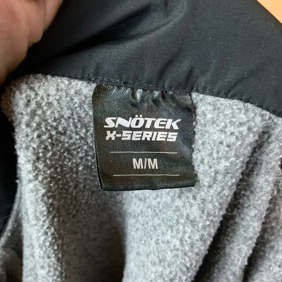 Snotek X-Series Fleece Men's Medium Heather Grey Zip-Up Sweater Ski Snowboard - Picture 8 of 11